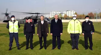 Adıyaman'da Helikopterle Trafik Denetimi Yapıldı