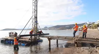 Bodrum'da kaçak iskelelerin yıkımı için çalışma başlatıldı