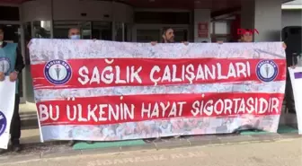 GAZİANTEP'TE SAĞLIK ÇALIŞANLARINDAN İŞ BIRAKMA EYLEMİ