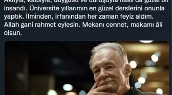 Prof. Dr. Teoman Duralı için başsağlığı mesajları