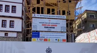 Beypazarı'nda restorasyon çalışmaları sürüyor.