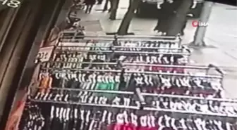 Esenler'de 5 bin liralık süpürge hırsızlığı kamerada