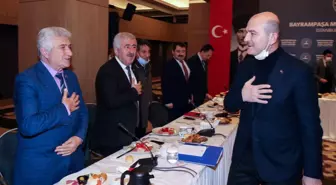 BAKAN SOYLU BAYRAMPAŞA'DA MUHTARLARLA BİR ARAYA GELDİ