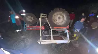 Traktör uçuruma yuvarlandı: 1 kişi ağır yaralandı