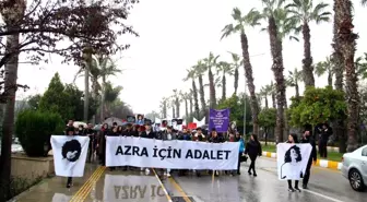 Arkadaşları yağmur altında Azra için adalet istedi