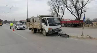 Konya'da kamyonun çarptığı bisikletin sürücüsü yaralandı