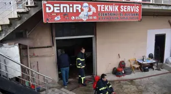 Son dakika haberleri | Teknik servis dükkanında çıkan yangın korkuttu