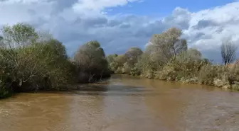 Kuraklıktan etkilenen Gediz Nehri'nin debisi yağışlarla yükseldi