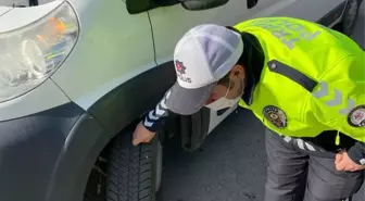 Mihalgazi'de ticari araçlara kış lastiği denetimi yapıldı