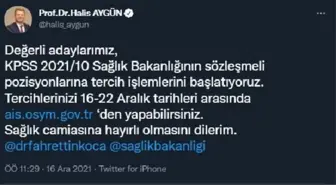 Son dakika haber | Sağlık Bakanlığı'nın sözleşmeli pozisyonlarına tercih işlemleri başladı