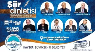 Büyükşehir'den Ustalarla Sezai Karakoç ve Ahmet Remzi Akyürek Anısına Şiir Dinletisi