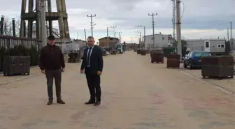 Kavaklı Beldesi'nde yol yapım çalışması