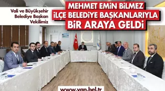 VALİ VE BÜYÜKŞEHİR BELEDİYE BAŞKAN VEKİLİMİZ MEHMET EMİN BİLMEZ, İLÇE BELEDİYE BAŞKANLARIYLA BİR ARAYA GELDİ