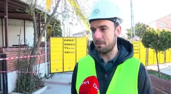 ARNAVUTKÖY'DE LODOSTAN ZARAR GÖREN MİNARENİN SÖKÜMÜNE BAŞLANDI