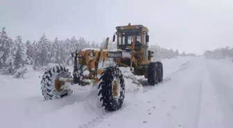 Beyşehir Belediyesi'nin yayla yollarında kar mesaisi