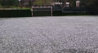 Meteorolojinin uyardığı soğuk hava dalgası geldi...Samsun'a fındık büyüklüğünde dolu yağdı