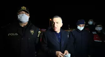 Kırklareli Valisi Bilgin, nöbet tutan polis ve jandarma ekiplerini ziyaret etti