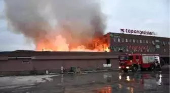 Aksaray'da benzin istasyonunun restoran ve oteli alev alev yandı