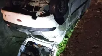 Samsun'da sulama kanalına devrilen otomobildeki 4 kişi yaralandı