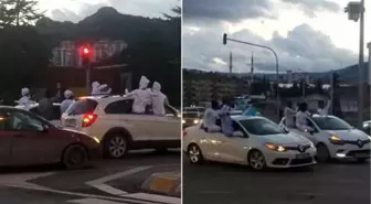 Tokat'ta, Afrikalıların düğün konvoyu görenleri şaşırttı