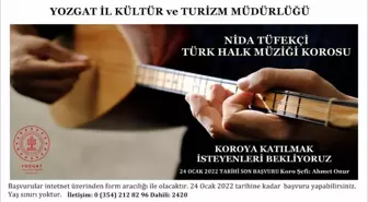 Nida Tüfekçi Türk Halk Müziği korosu kuruluyor