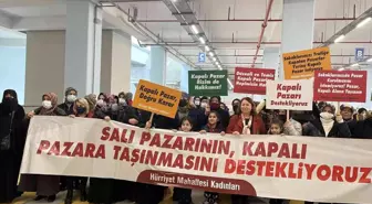 Gaziosmanpaşalı kadınlardan kapalı pazar alanına tam destek