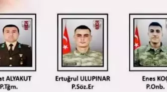 ŞEHİT PİYADE TEĞMEN MURAT ALYAKUT, PİYADE SÖZLEŞMELİ ER ERTUĞRUL ULUPINAR VE PİYADE ONBAŞI ENES KOÇ MEMLEKETLERİNE UĞURLANDI