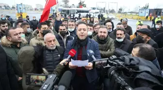 Tır şoförleri, Ambarlı Limanı'na girişte ücret alınmasını protesto etti