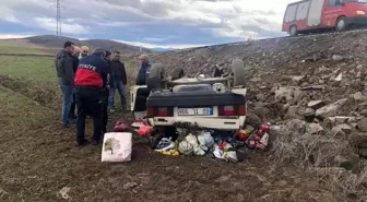 Tokat'ta otomobil şarampole devrildi: 2 yaralı