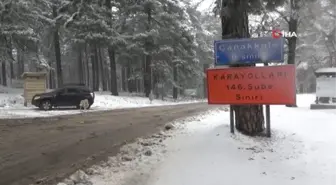 Kazdağları'nda beklenen kar yağışı başladı