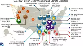 ABD'de tarihindeki dördüncü en sıcak yılı olan 2021'in maliyeti 145 milyar dolar oldu