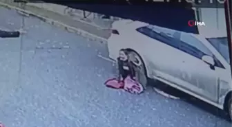 Otomobilin altında kalan 10 yaşındaki kız son anda kurtuldu