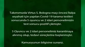 Frutti Extra Bursaspor'da 7 ismin Covid-19 testi pozitif çıktı