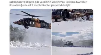 Otoyolda mahsur kalanlar için 2 helikopter tahsis edildi