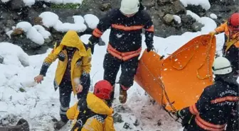 Trabzon'da 'buzlanma' kazası; dereye düşen araçta sürücü öldü, oğlu yaralı