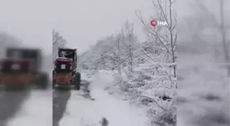 Yalova'da ekiplerin kar mesaisi