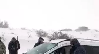 Kahramanmaraş'ta karda mahsur kalan 5 kişi kurtarıldı