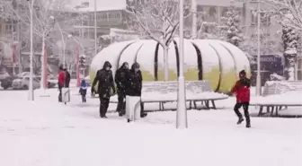 Sapanca'da kar manzarası havadan görüntülendi