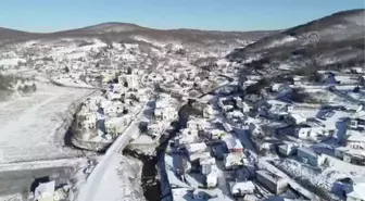 KIRKLARELİ - Beyaza bürünen Istranca ormanları havadan görüntülendi