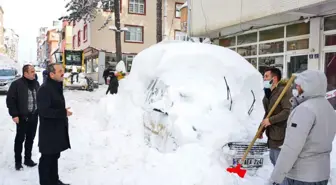 Ordu'da bir kişinin karda boy verdiği fotoğraf sosyal medyada çokça paylaşıldı