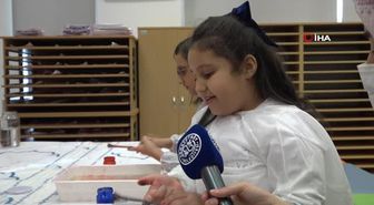 Arnavutköy Belediyesi tarafından hayata geçirilen Çocuk Atölyesi, ilk ebru sergisini açtı