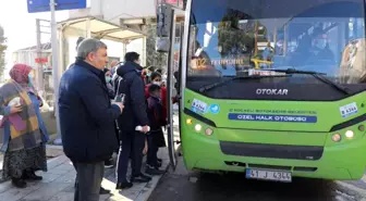 Başkan Şayir, halk otobüslerini denetledi