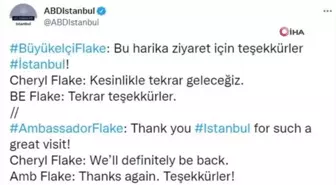 Büyükelçi Flake'den İstanbul'a teşekkür paylaşımı