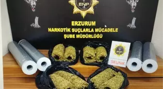 Erzurum'da 11 kilo skunk maddesi ele geçirildi