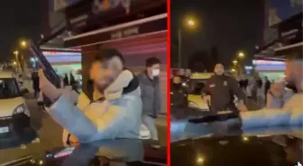 Şehir magandasına bekçi müdahalesi! Havaya ateş açıp, kameraya şov yapıyordu