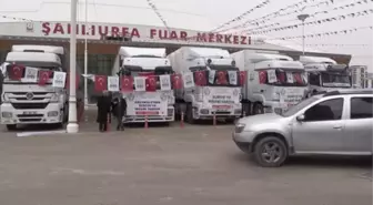 ŞANLIURFA - Suriye'ye 13 tır insani yardım gönderildi