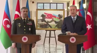 Bakan Akar ve Azerbaycan Savunma Bakanı Orgeneral Zakir Hasanov Ortak Basın Toplantısı Düzenledi