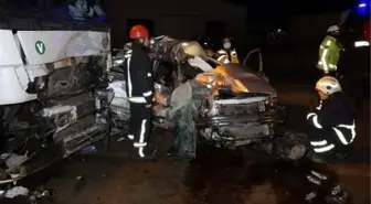 Bursa'da TIR'a çarpan otomobilin sürücüsü öldü
