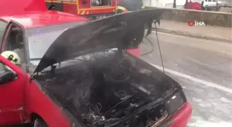 LPG'si biten otomobilini benzine aldığı esnada alevler yükseldi