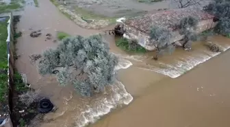 Tire'de yeraltı barajı taştı, tarlalar ve çiftlikler su altında kaldı